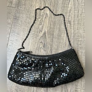 Small Evening Metal Mesh Purse, Black